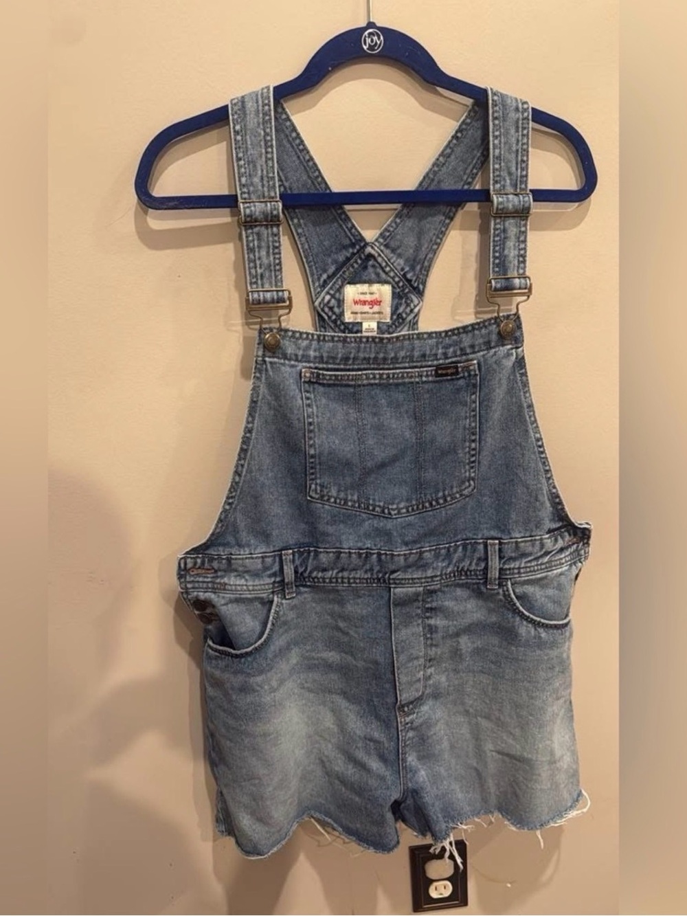 Wrangler Light Blue Denim Short Overalls